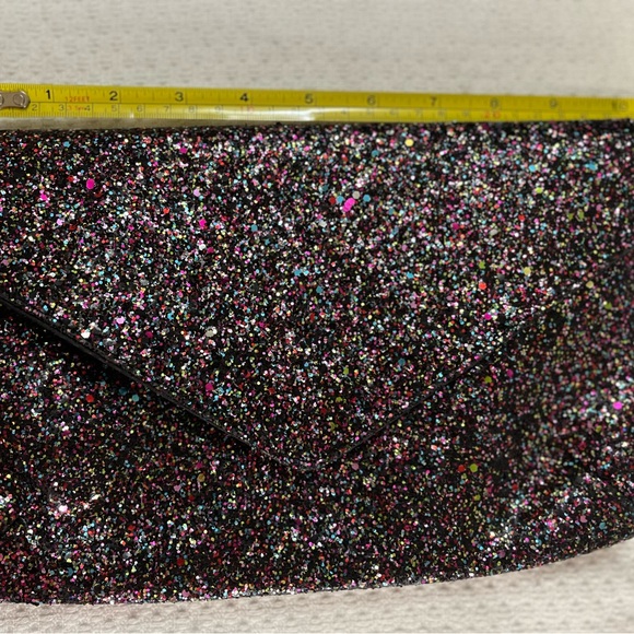 H&M Black Sparkle Glitter Mukti Color Clutch for Evening Wear - Picture 4 of 7